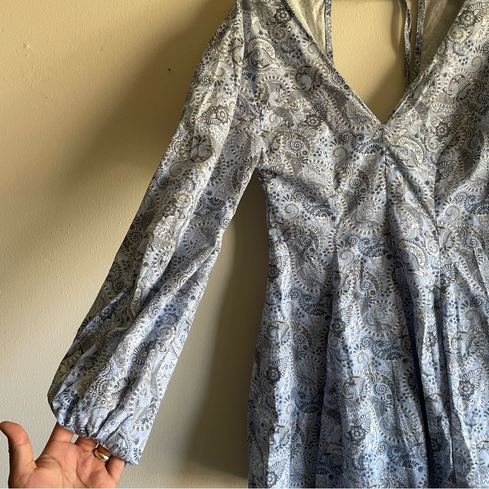 Sokie Collective Puff Sleeve Paisley‎ Mini Dress - Picture 7 of 10